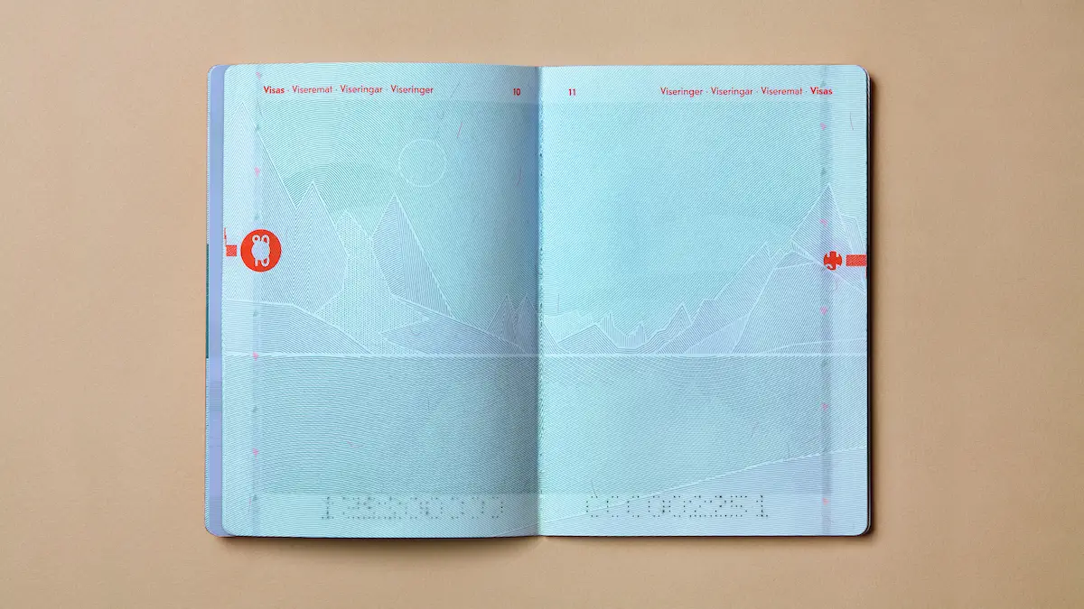 Les nouveaux passeports norvégiens sont-ils les plus beaux du monde? Bien sur ! 25 Intérieur du passeport plein