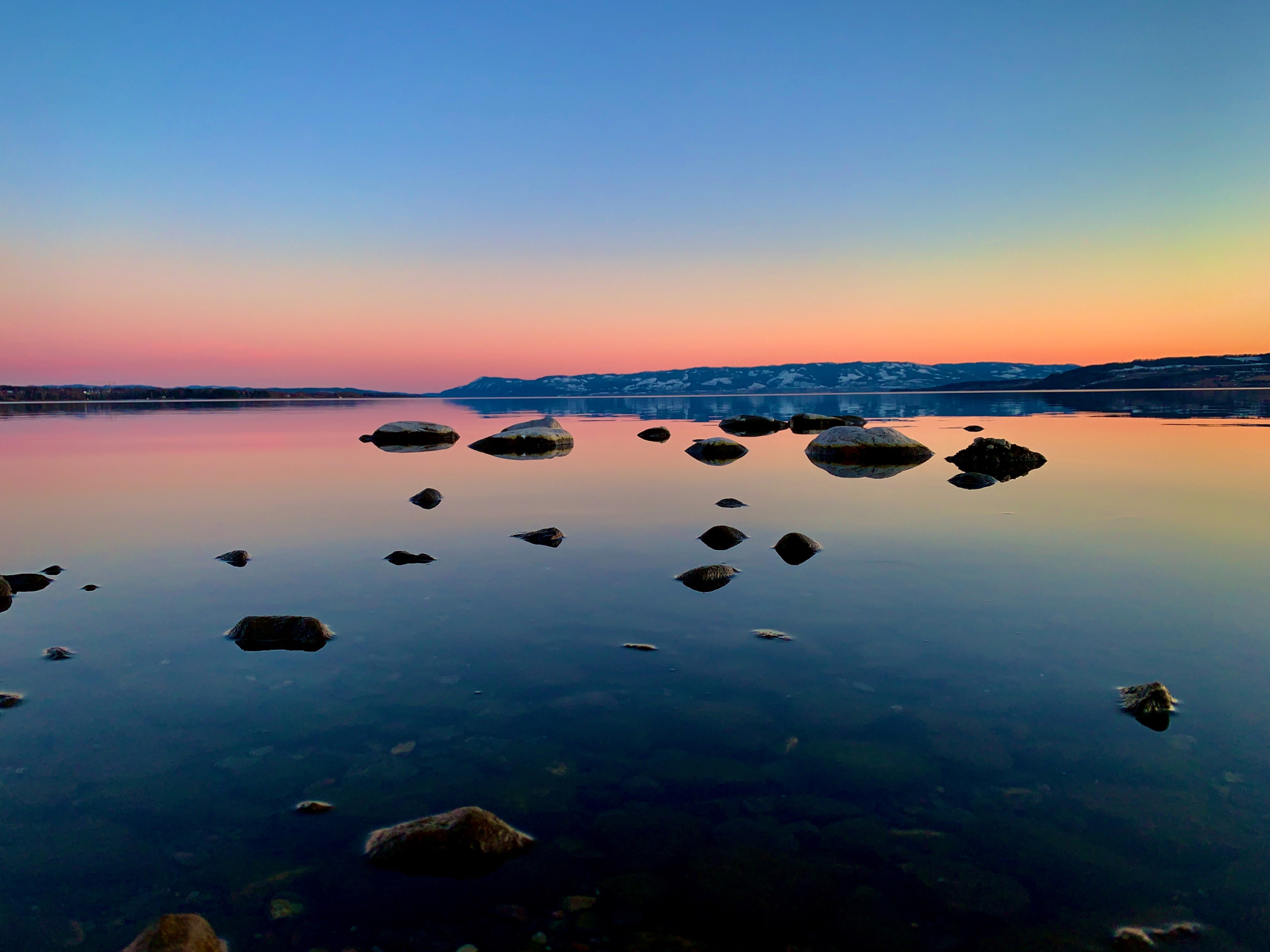 Coucher de soleil à Mjøsa