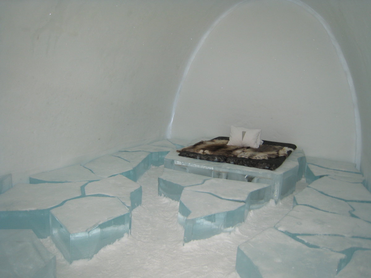 Chambre d'hôtel de glace