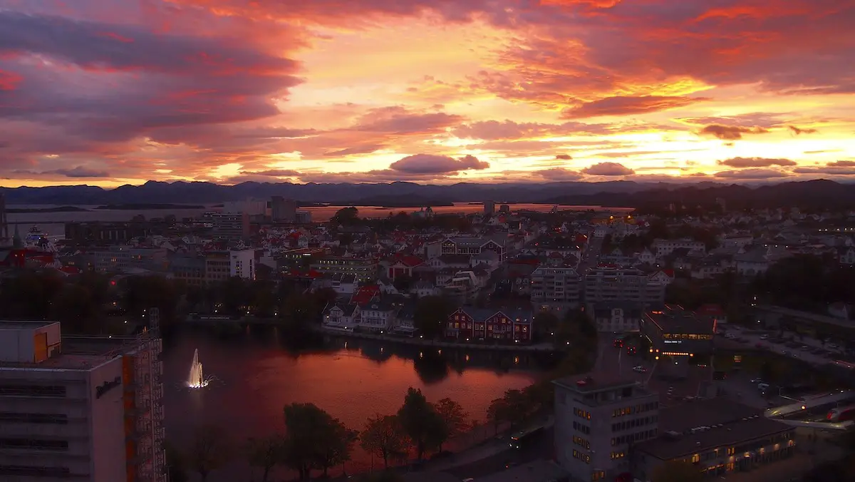 Lever du soleil de Stavanger