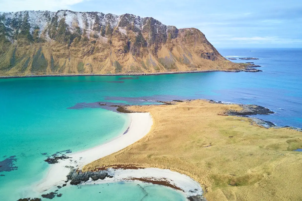 Plage des Lofoten Île de Skrova