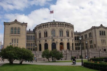 Manifestation contre le durcissement de la politique d'asile à l'extérieur du Stortinget - 18