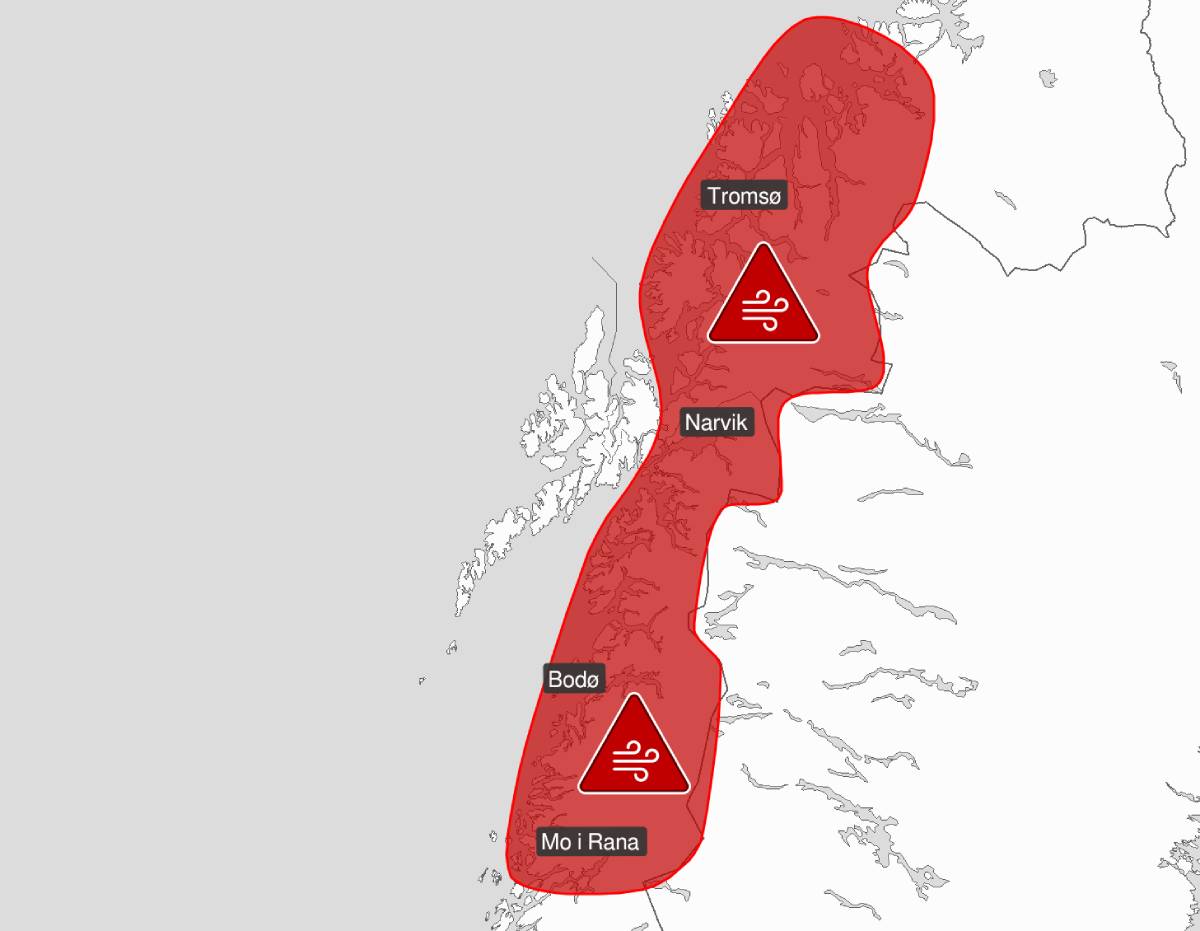 Avertissement de danger rouge émis: la Norvège du Nord se prépare aux conditions météorologiques extrêmes, aux tempêtes et au froid 4 Avertissement de danger rouge émis: la Norvège du Nord se prépare aux conditions météorologiques extrêmes, aux tempêtes et au froid - 3