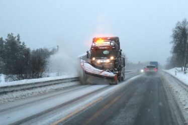 Avertissement de neige jaune émis pour l'est de la Norvège - 20
