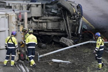 PHOTO: un camion se renverse à Lørenskog, un chauffeur décède dans l'accident - 20