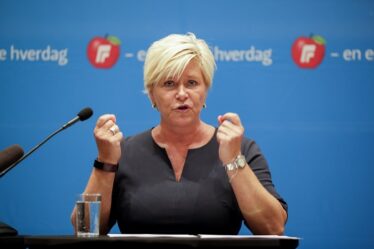 Le Frp exige des réductions d'impôts et des réfugiés, prévient Siv Jensen - 16