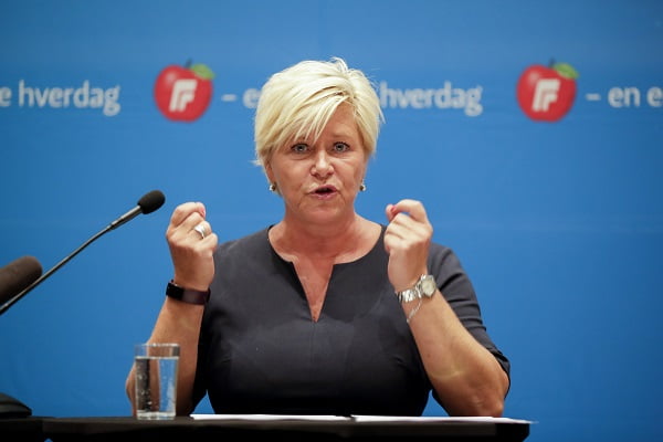 Le Frp exige des réductions d'impôts et des réfugiés, prévient Siv Jensen 4 Le Frp exige des réductions d'impôts et des réfugiés, prévient Siv Jensen - 3