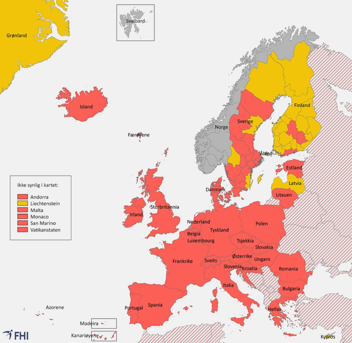 C'est officiel : la Norvège déclare "rouge" toute l'Europe en dehors de la région nordique 4 C'est officiel : la Norvège déclare "rouge" toute l'Europe en dehors de la région nordique - 3