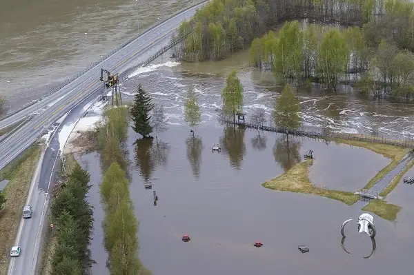 La Norvège orientale échappera probablement aux pires inondations - 3