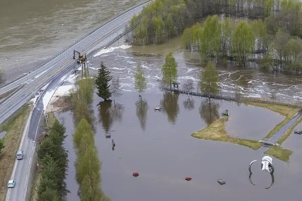 La Norvège orientale échappera probablement aux pires inondations 4 La Norvège orientale échappera probablement aux pires inondations - 3