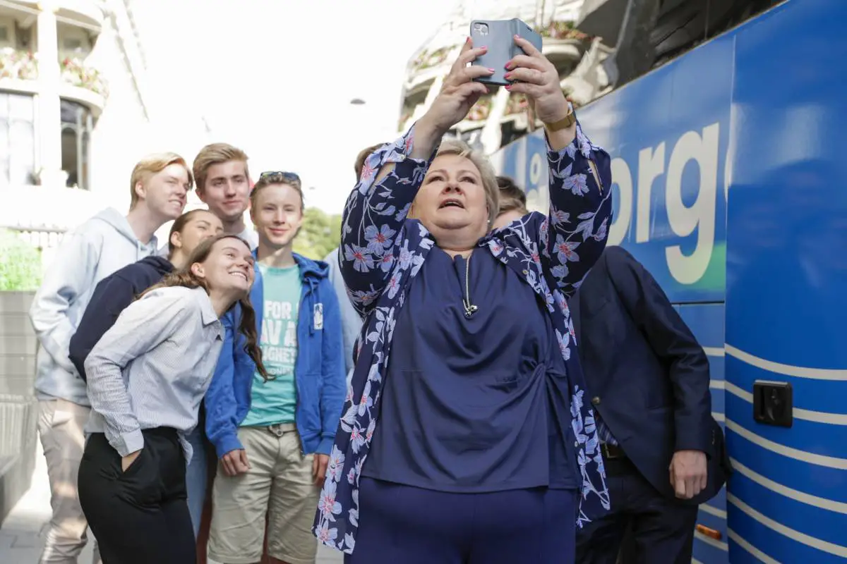 PHOTO : Erna Solberg entame son premier voyage de campagne électorale de l'année - 9