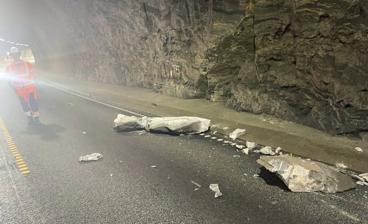 PHOTO : L'Administration norvégienne des routes s'excuse pour l'éboulement dans le tunnel Trodal sur la E39 - 3