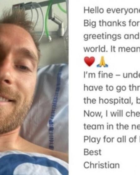 Eriksen publie une photo de l'hôpital : "Merci pour vos incroyables salutations et messages" - 16