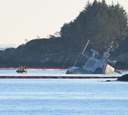 Les préparatifs pour la levée de KNM Helge Ingstad se poursuivent 2 Les préparatifs pour la levée de KNM Helge Ingstad se poursuivent - 1