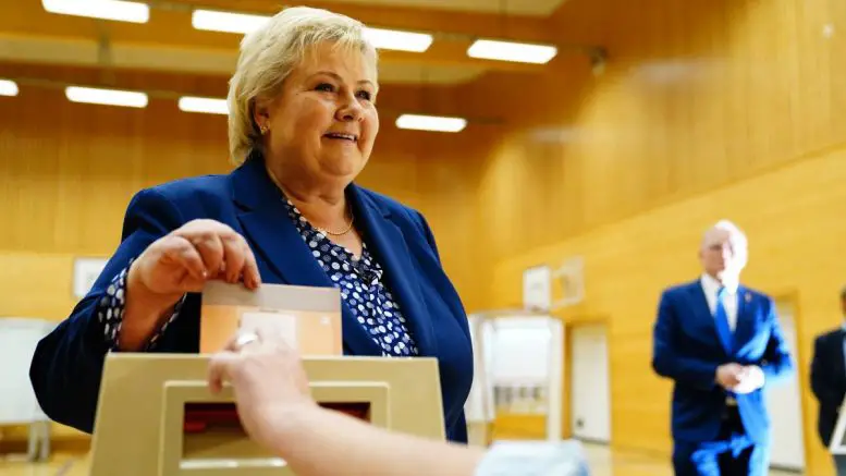 Erna Solberg - vote