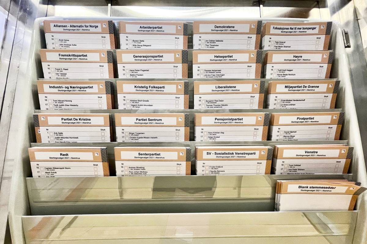 Votes en Norvège : voici ce à quoi vous pouvez vous attendre à 21 heures ce soir à la fermeture des bureaux de vote 4 Votes en Norvège : voici ce à quoi vous pouvez vous attendre à 21 heures ce soir à la fermeture des bureaux de vote - 3