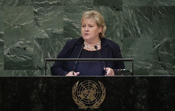 Solberg a défendu les intérêts norvégiens à l'ONU 4 Solberg a défendu les intérêts norvégiens à l'ONU - 3
