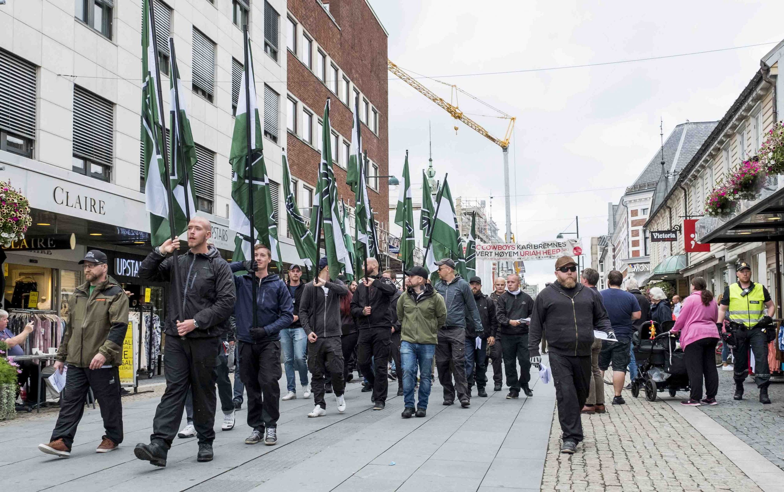 Les néo-nazis pourraient être poursuivis après une manifestation à Kristiansand 4 Les néo-nazis pourraient être poursuivis après une manifestation à Kristiansand - 3