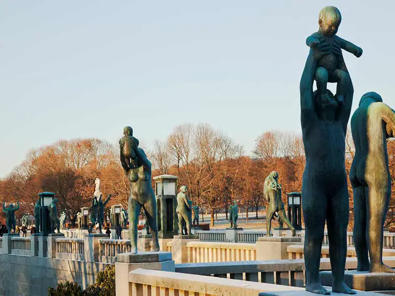 Le parc de sculptures Gustav Vigeland à Oslo, en Norvège.