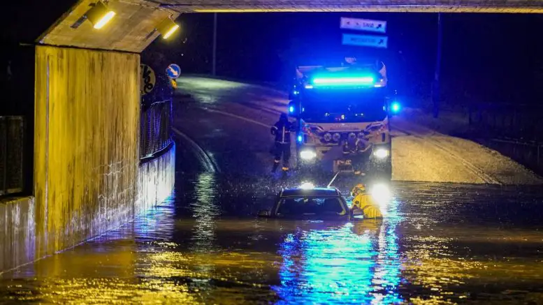 Inondations à Lørenskog