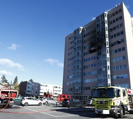 Onze personnes hospitalisées après un incendie dans un appartement à Rælingen 8 Onze personnes hospitalisées après un incendie dans un appartement à Rælingen - 7