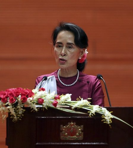 Portrait d'Aung San Suu Kyi abattu à Oxford - 4
