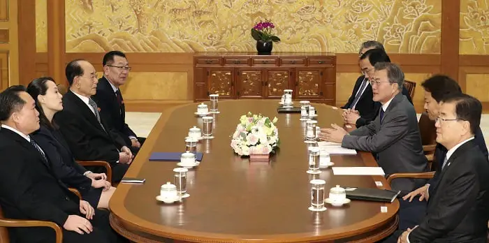 La sœur de Kim Jong-O a déjeuné avec Moon 4 La sœur de Kim Jong-O a déjeuné avec Moon - 3