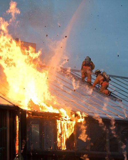 Incendie dans l'usine de panneaux de particules d'Orkanger - 10