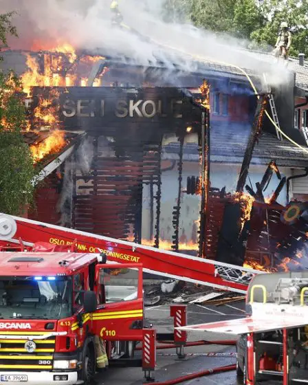 Un violent incendie dans une école d'Oslo - une salle de sport totalement détruite 14 Un violent incendie dans une école d'Oslo - une salle de sport totalement détruite - 13