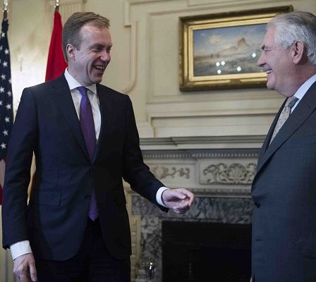 Brende a une "bonne rencontre" avec Rex Tillerson à Washington 5 Brende a une "bonne rencontre" avec Rex Tillerson à Washington - 4