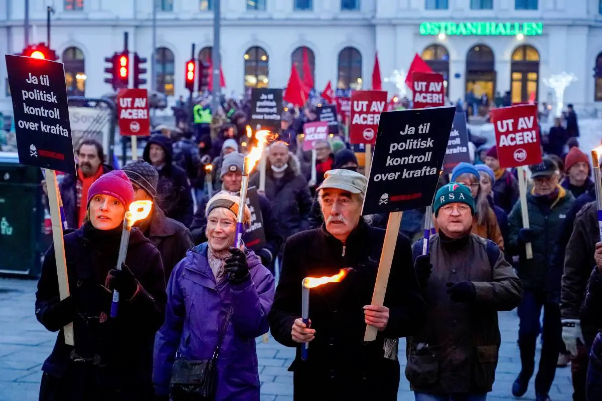 PHOTO : Manifestations contre les prix élevés de l'électricité dans toute la Norvège 4 PHOTO : Manifestations contre les prix élevés de l'électricité dans toute la Norvège - 3