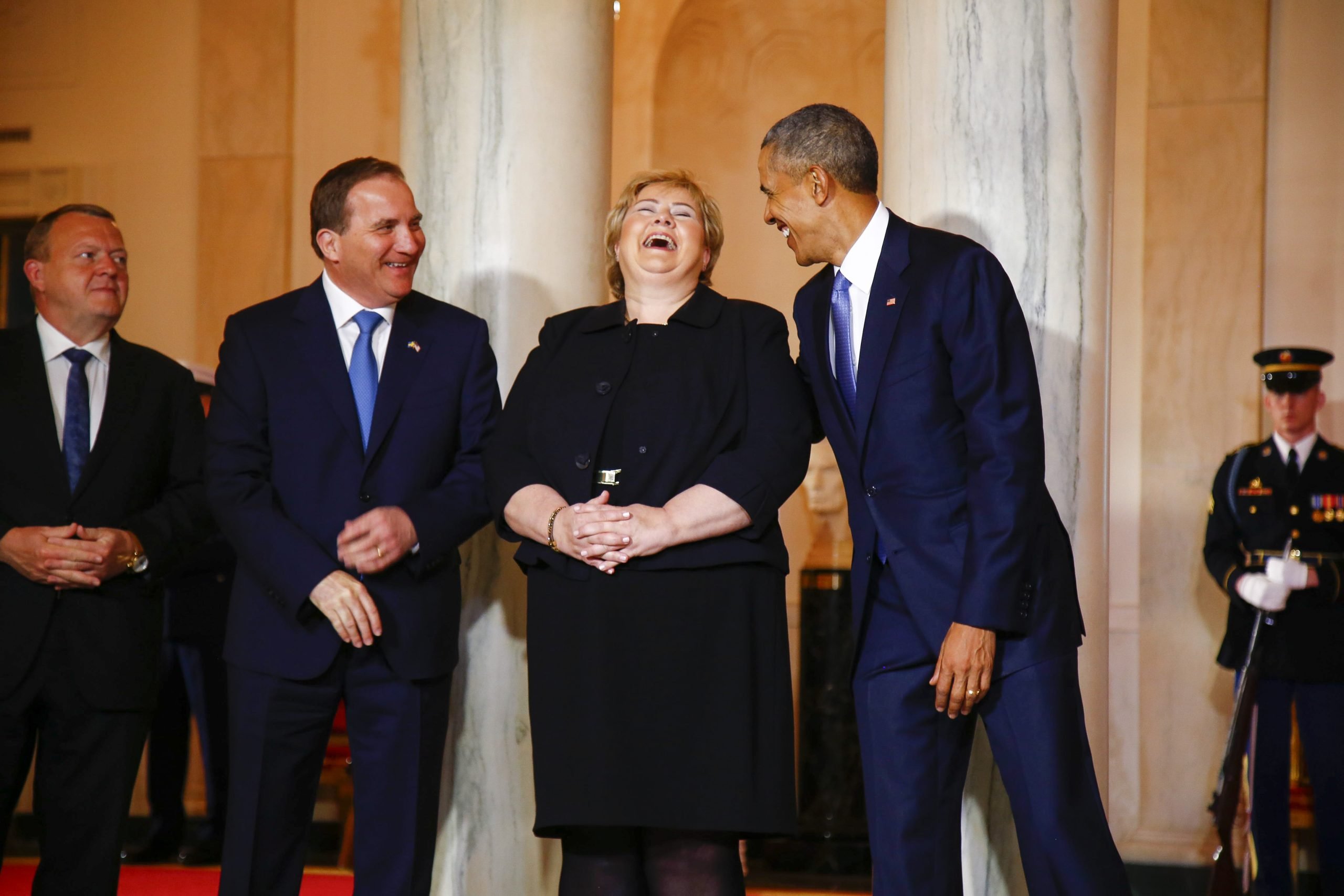 Le Premier ministre Solberg fait rire le président Obama pendant le sommet - 3
