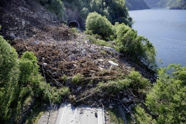 Encore de petits glissements de terrain sur E16 à Voss - 16