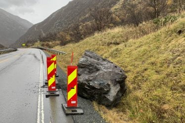 E16 à Stalheim fermé en raison d'un éboulement - 16