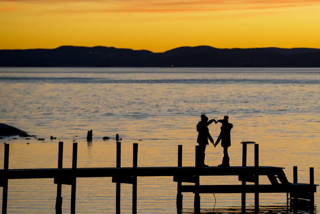 Coucher de soleil par Huk sur Bygdøy