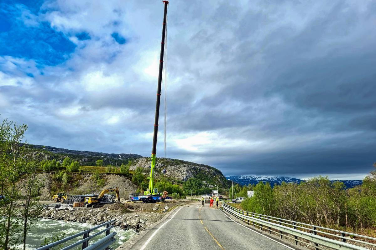PHOTO: Un pont temporaire sur l'E6 à Troms ouvrira mercredi 10 PHOTO: Un pont temporaire sur l'E6 à Troms ouvrira mercredi - 9