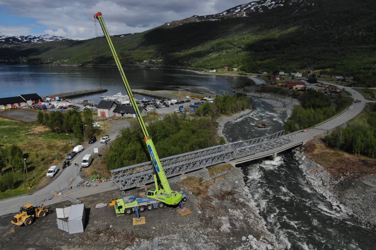 PHOTO: Un pont temporaire sur l'E6 à Troms ouvrira mercredi 8 PHOTO: Un pont temporaire sur l'E6 à Troms ouvrira mercredi - 7