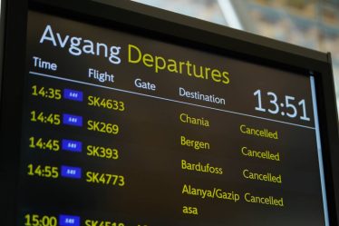 Avinor : 104 vols SAS ont été annulés samedi - 19