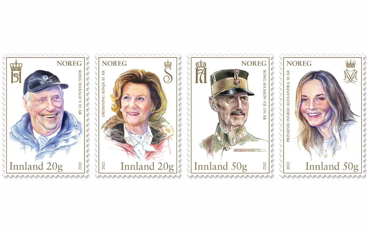 La poste norvégienne met les jubilés royaux sur de nouveaux timbres - 3