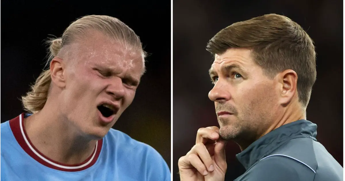 Steven Gerrard fait une blague sur la sélection d'Erling Haaland avant Aston Villa vs Man City 4 Steven Gerrard fait une blague sur la sélection d'Erling Haaland avant Aston Villa vs Man City - 3
