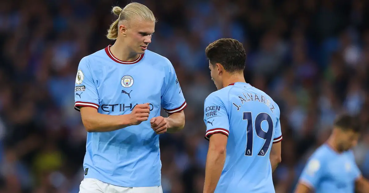Le manager de Man City, Pep Guardiola, fait allusion au partenariat entre Erling Haaland et Julian Alvarez - 3