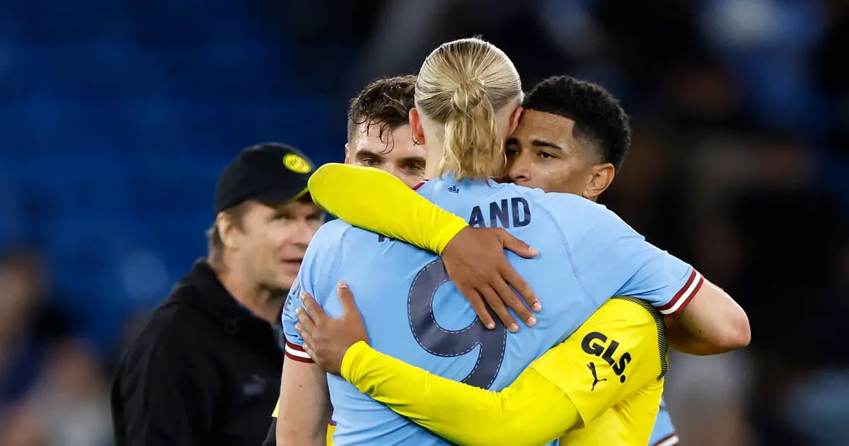 Jude Bellingham réagit au but gagnant d'Erling Haaland pour Man City contre le Borussia Dortmund 4 Jude Bellingham réagit au but gagnant d'Erling Haaland pour Man City contre le Borussia Dortmund - 3