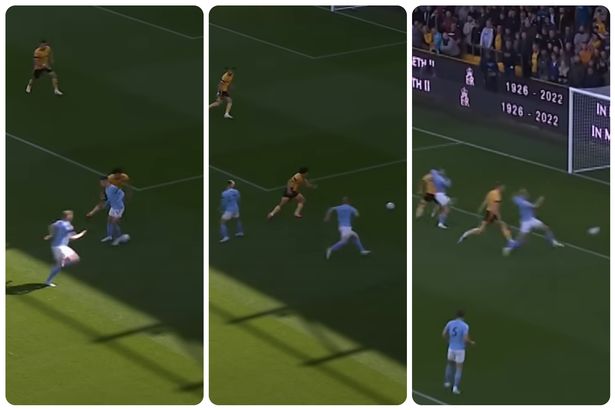Le changement tactique de Phil Foden avec De Bruyne et Haaland a donné à Man City un nouvel objectif de marque - Joe Bray 7 Le premier but aux Wolves était un autre exemple de Foden et De Bruyne se liant bien sur la droite, avec Haaland attendant au centre.