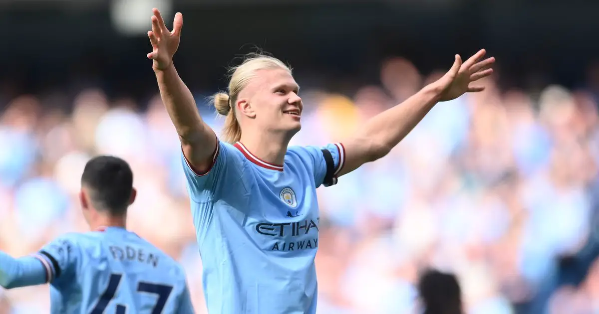 Erling Haaland établit cinq nouveaux records avec le triplé de Man City contre Manchester United 4 Erling Haaland établit cinq nouveaux records avec le triplé de Man City contre Manchester United - 3