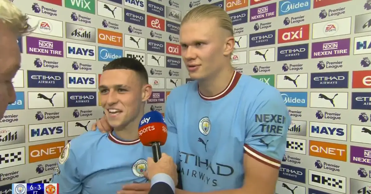 Erling Haaland donne un brillant verdict en deux mots sur son triplé de Man City contre Manchester United 4 Erling Haaland donne un brillant verdict en deux mots sur son triplé de Man City contre Manchester United - 3