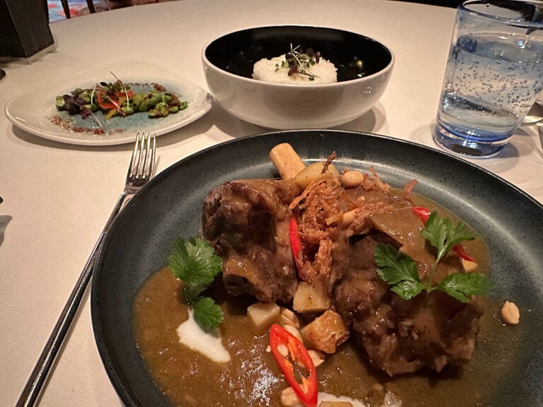 En images : Une croisière hivernale aux aurores boréales dans le nord de la Norvège 136 Jarret d'agneau au curry à Colours & ; Tastes.