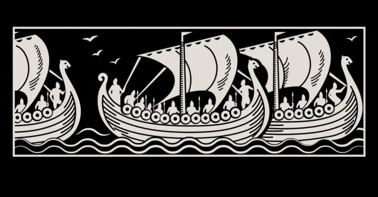Concept graphique de navires vikings