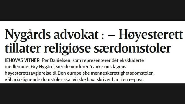 Un exemple de la couverture trompeuse de l'affaire Nygård dans les médias norvégiens après la décision de la Cour suprême : 