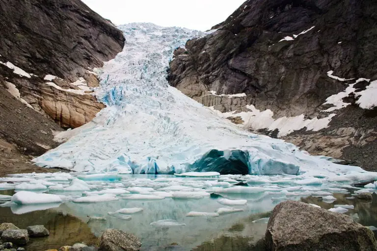 Glacier Briksdalsbreen en Norvège.