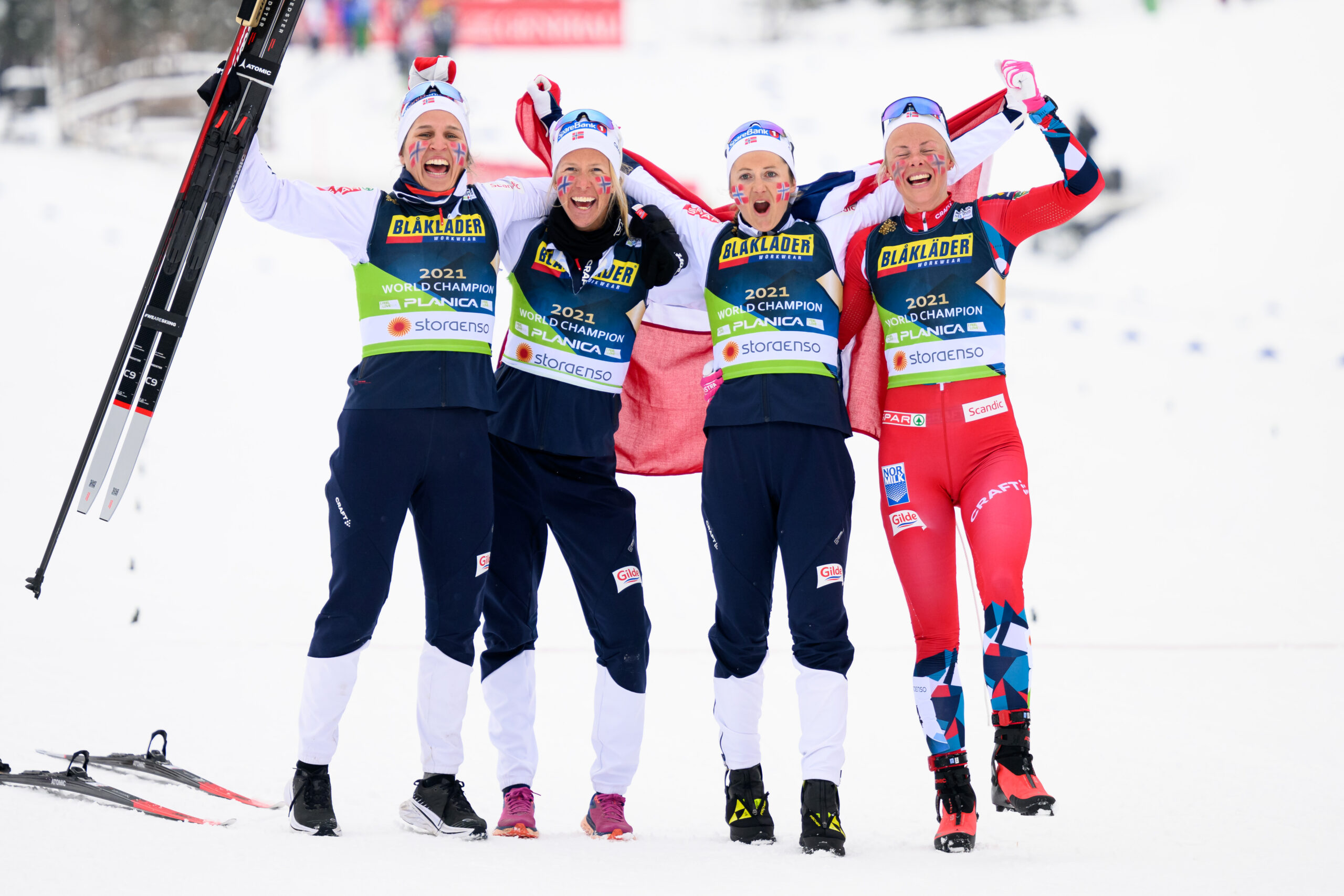 La Norvège remporte le relais féminin aux Championnats du monde de Planica 4 La Norvège remporte le relais féminin aux Championnats du monde de Planica - 3